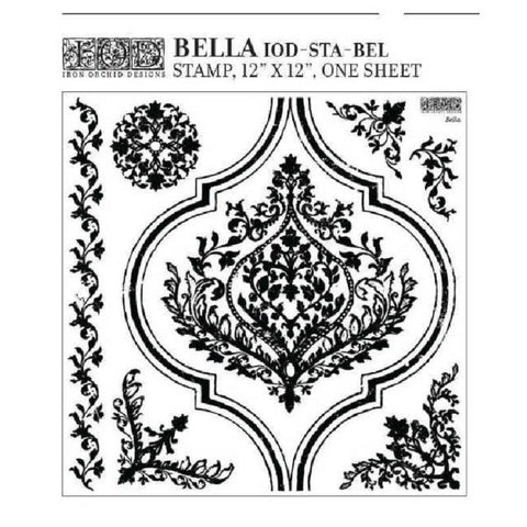 Bella 12x12 Decor Stamps 1 sheet