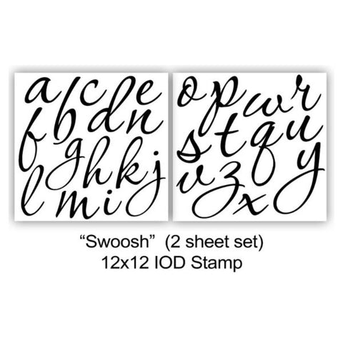 Swoosh 12x12 Decor Stamps 2 sheets